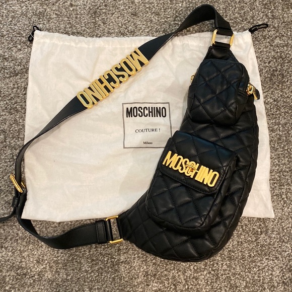 Moschino Handbags - MOSCHINO COUTURE Black Quilted Sling Bag